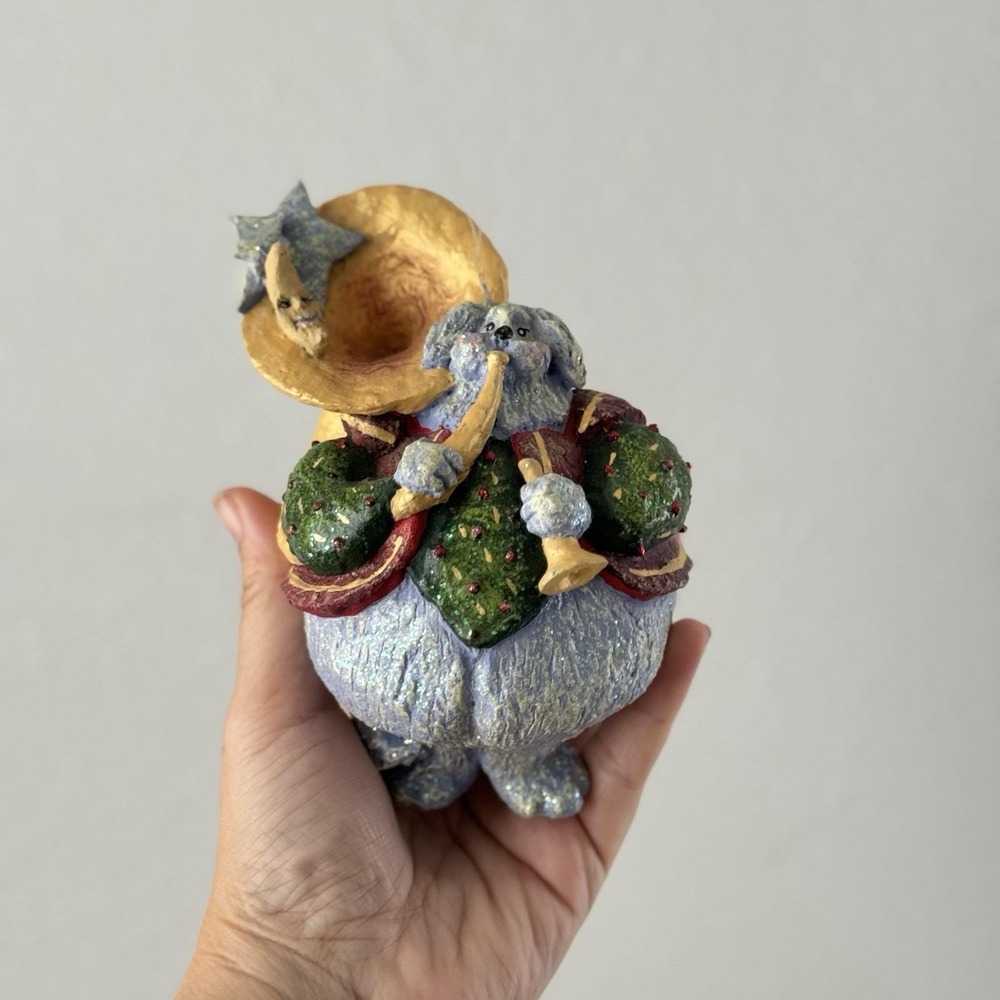 Vtg 90s‎ Dept 56 Dog Tuba Player Czarry Nights Christmas Ornament Whimsy Retired